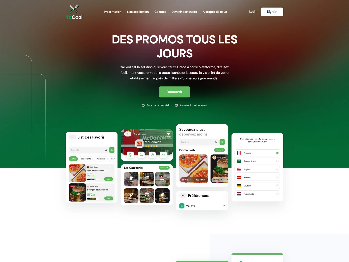 YaCool website preview