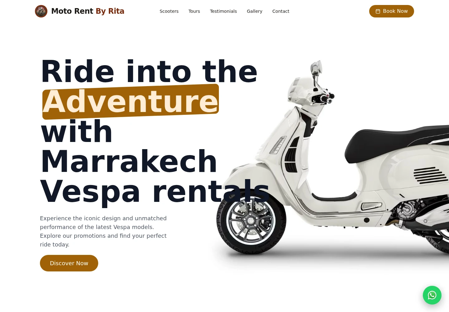 Moto Rental By Rita website preview